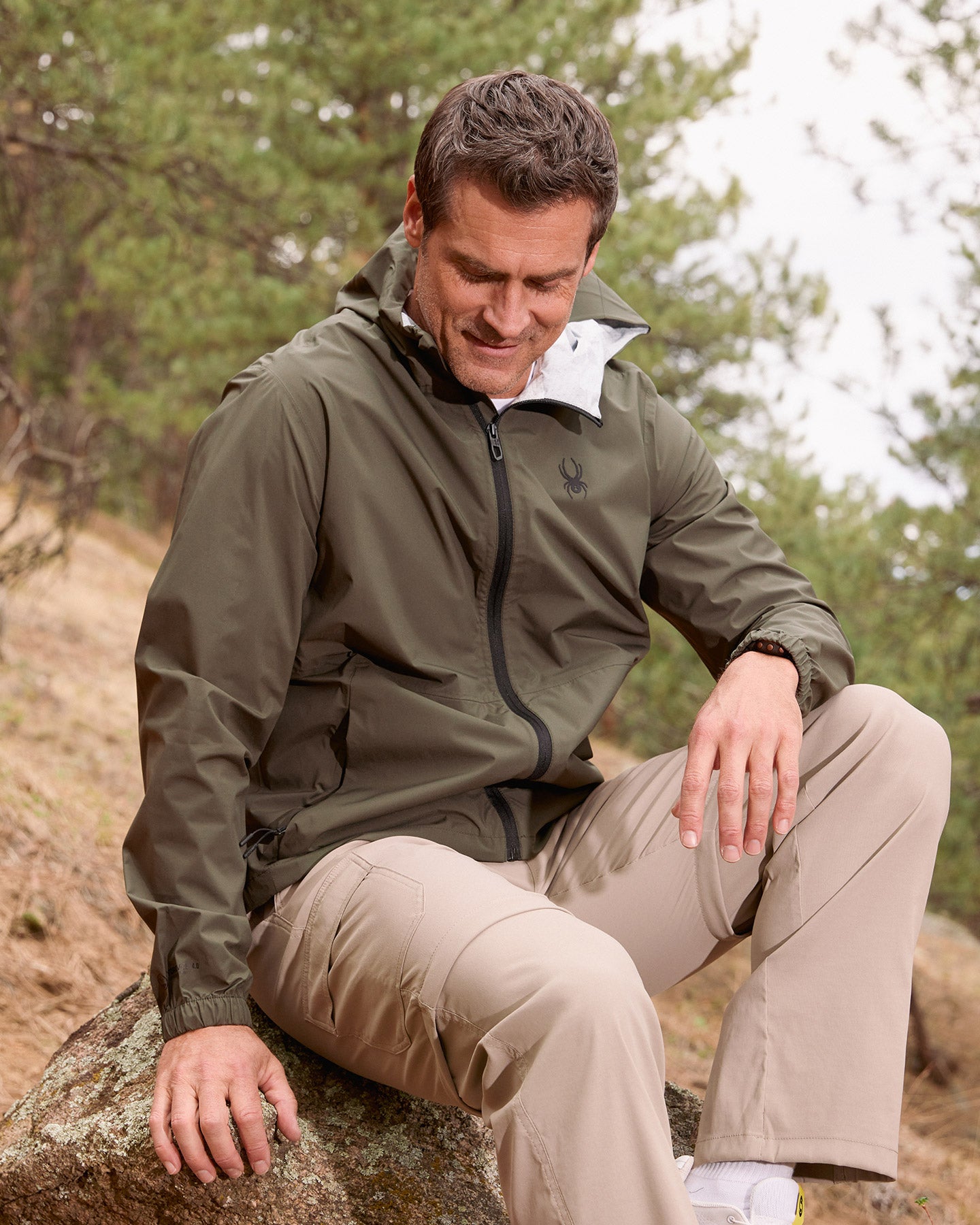Men's Spring Showers Jacket - Olive – Spyder
