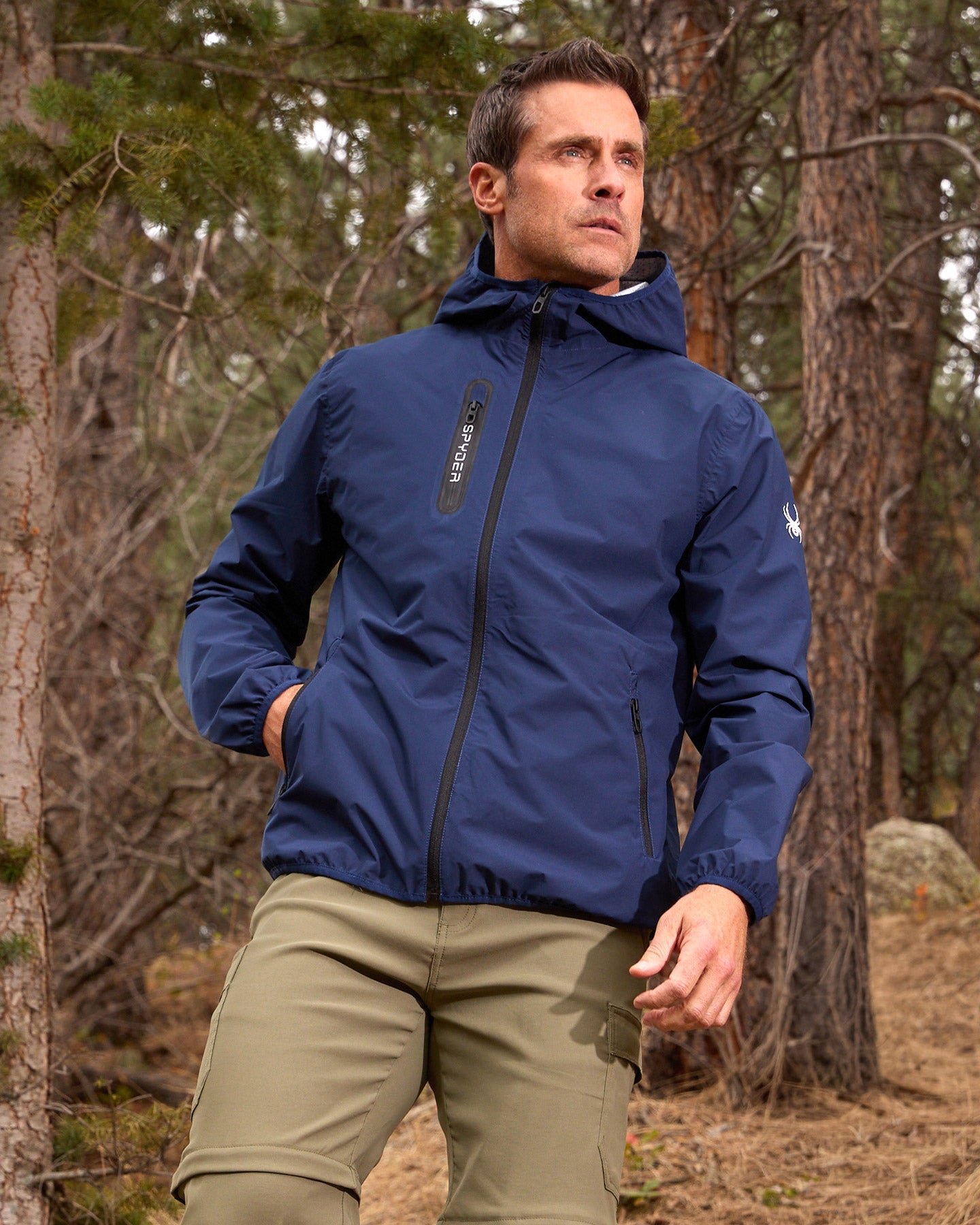 Men's Mountain Mist Rain Jacket - Dark Navy – Spyder