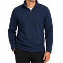 Men's Corduroy Fleece Quarter-Zip - Dark Navy