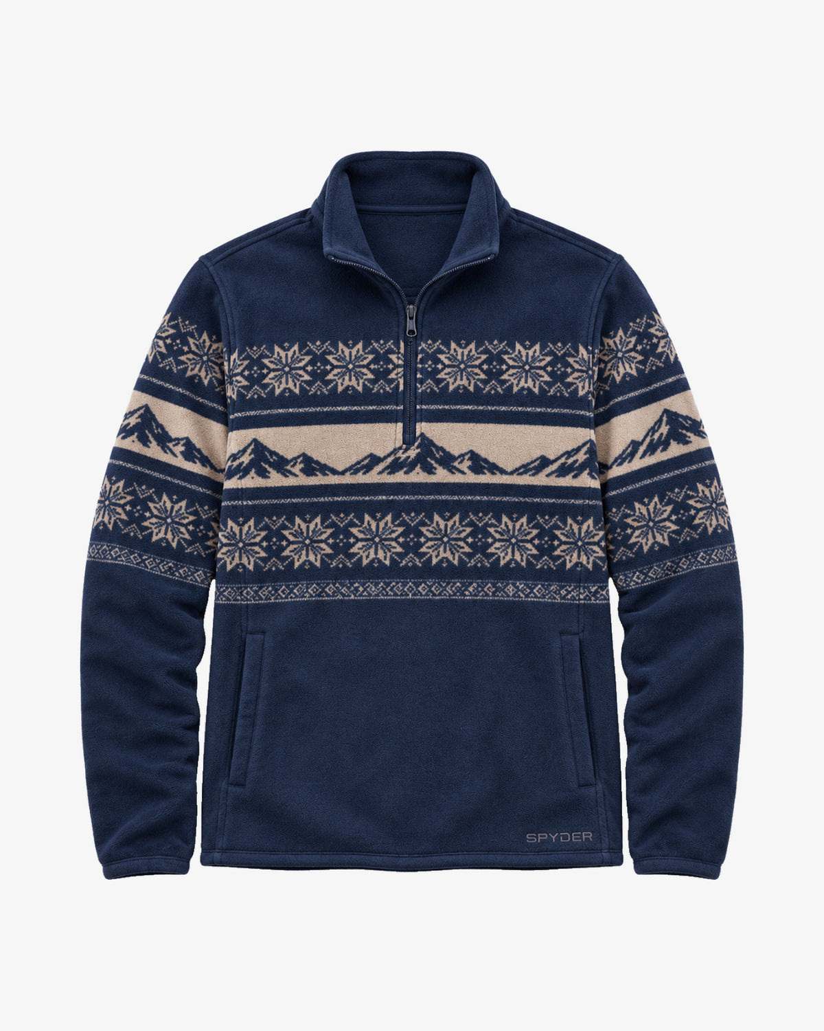 Men's Print Sherpa Quarter-Zip