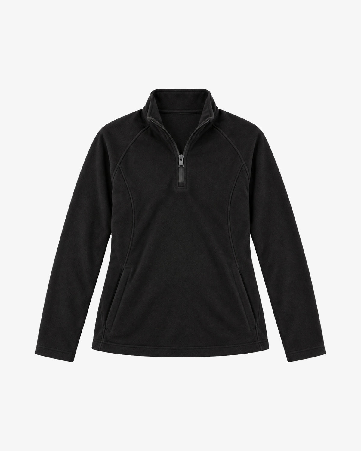 Women's Cashmere Fleece Quarter-Zip - Black