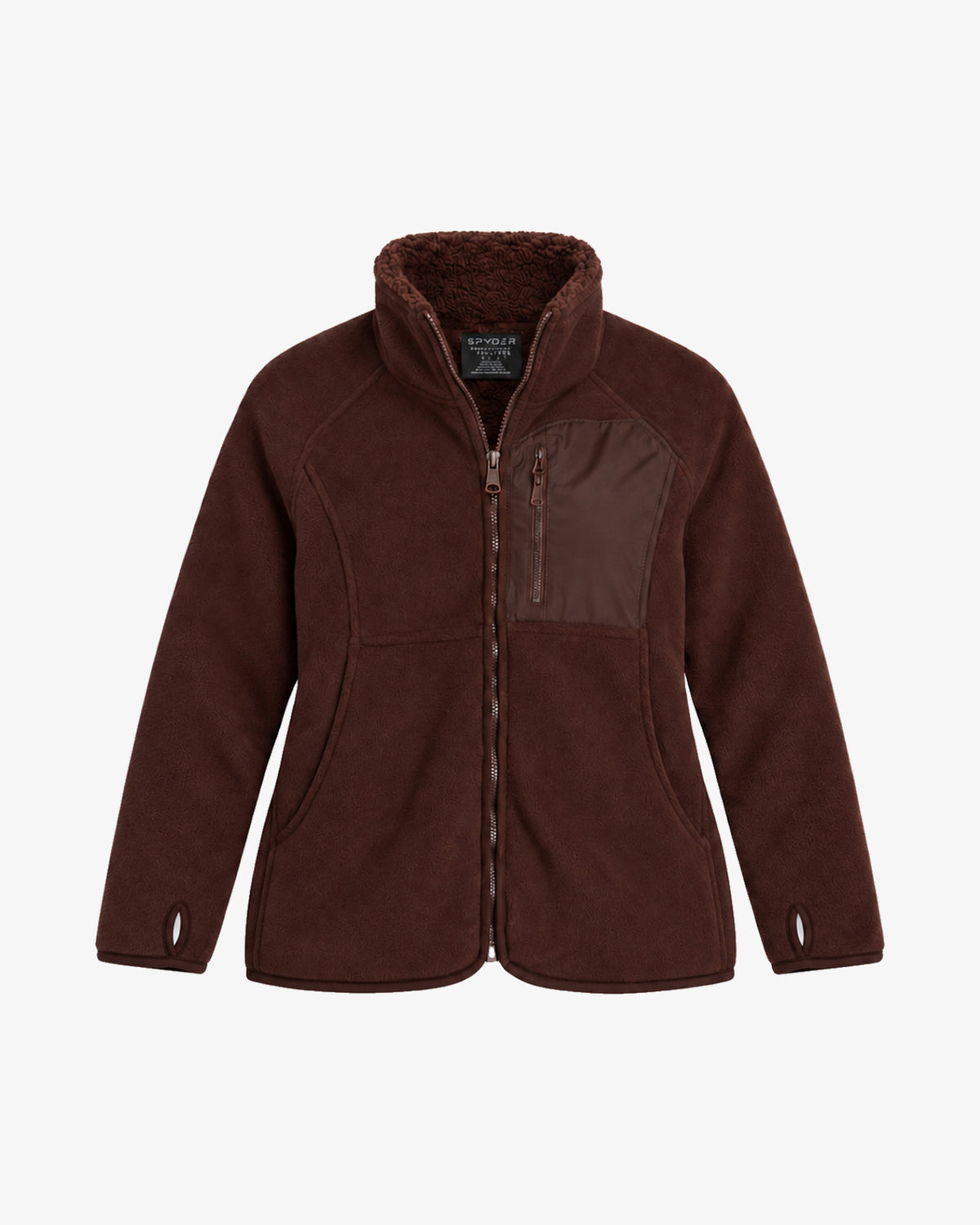 Women's Sherpa Mock Neck Full-Zip - Dark Brown