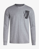 Men's Split Logo Long Sleeve - Heather Grey