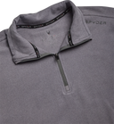 Mens Brushed Vertical Stripe Quarter Zip - Steel Grey