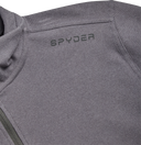 Mens Brushed Vertical Stripe Quarter Zip - Steel Grey