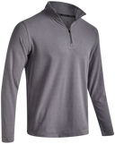 Mens Brushed Vertical Stripe Quarter Zip - Steel Grey