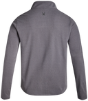 Mens Brushed Vertical Stripe Quarter Zip - Steel Grey