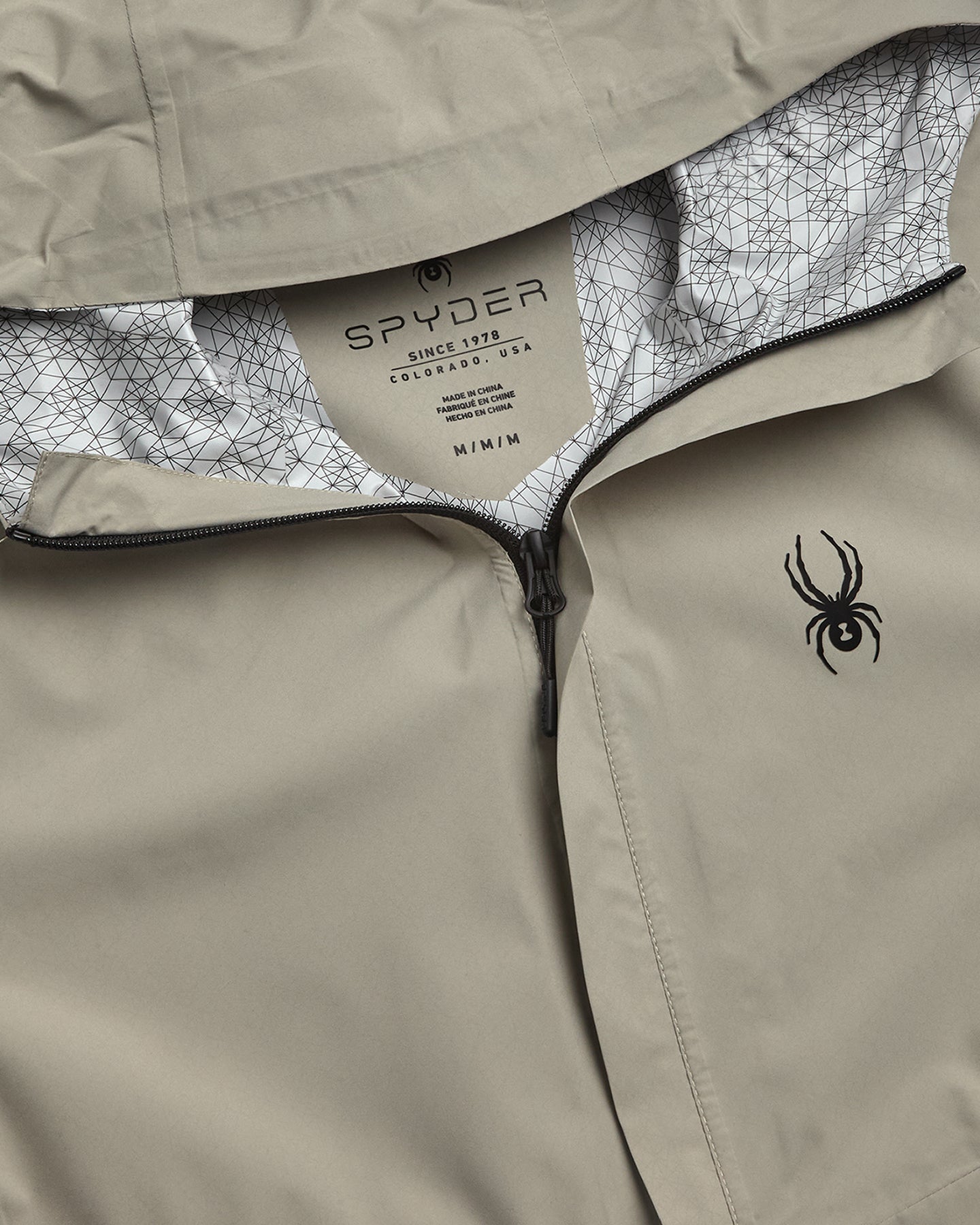 Men's Cloudy Day Rain Jacket - Stone – Spyder
