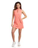 Womens Quarter Zip - Peach Bud