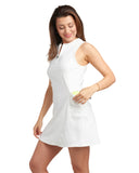 Womens Quarter Zip - White