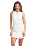 Womens Quarter Zip - White