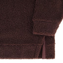 Womens Sherpa Quarter Zip Mock Neck - Cocoa