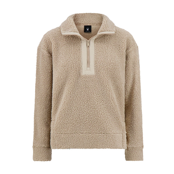 Women's Sherpa Quarter Zip Mock Neck - Sand – Spyder