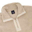 Womens Sherpa Quarter Zip Mock Neck - Sand