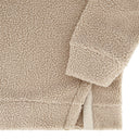 Womens Sherpa Quarter Zip Mock Neck - Sand