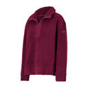 Womens Sherpa Quarter Zip Mock Neck - Wine