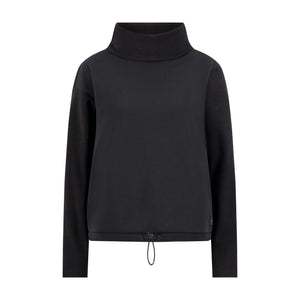 Womens Cowl Neck Fleece - Black