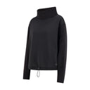 Womens Cowl Neck Fleece - Black