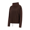Womens Cowl Neck Fleece - Cocoa