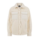 Womens Sherpa Shacket - Cream