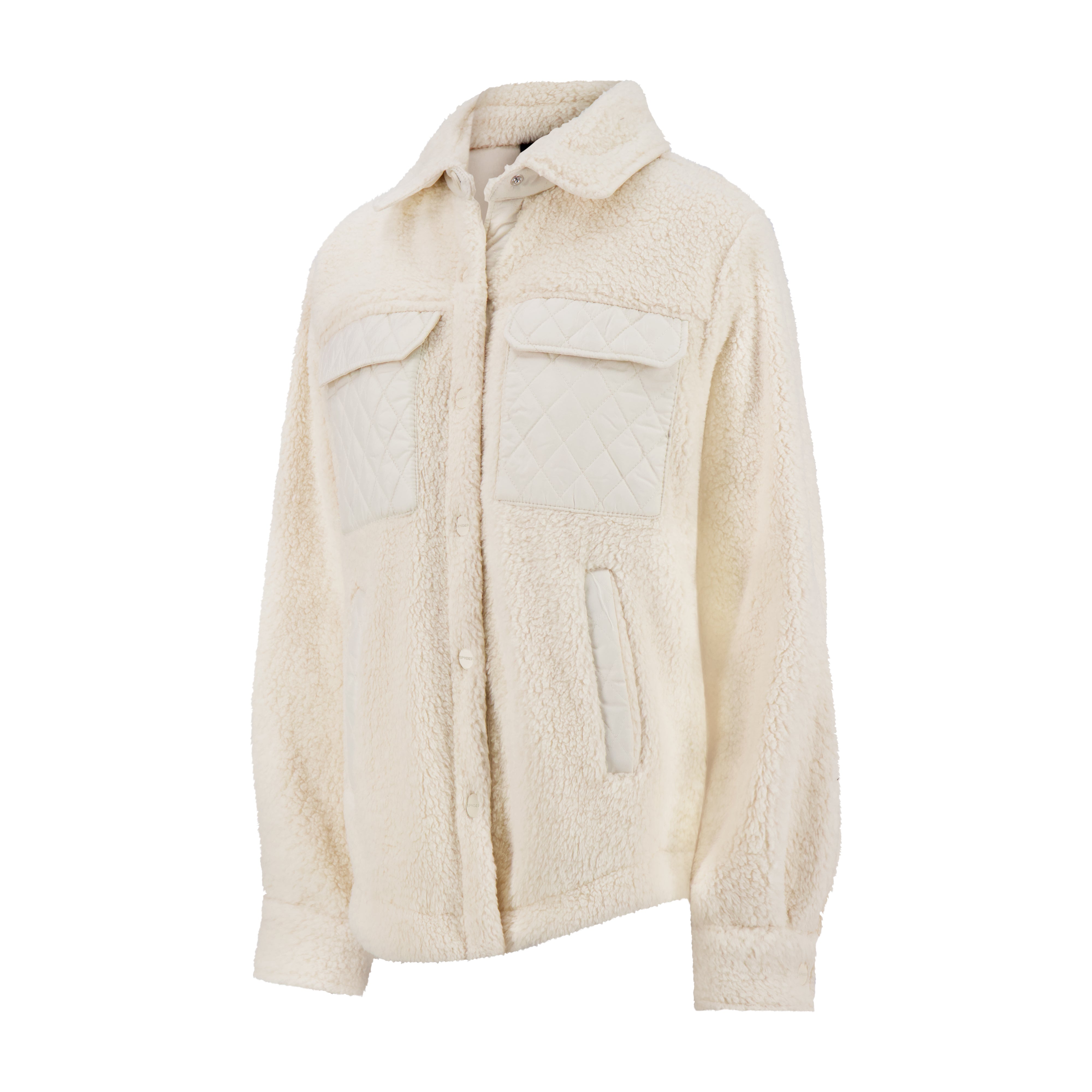 Womens Sherpa Shacket - Cream – Spyder