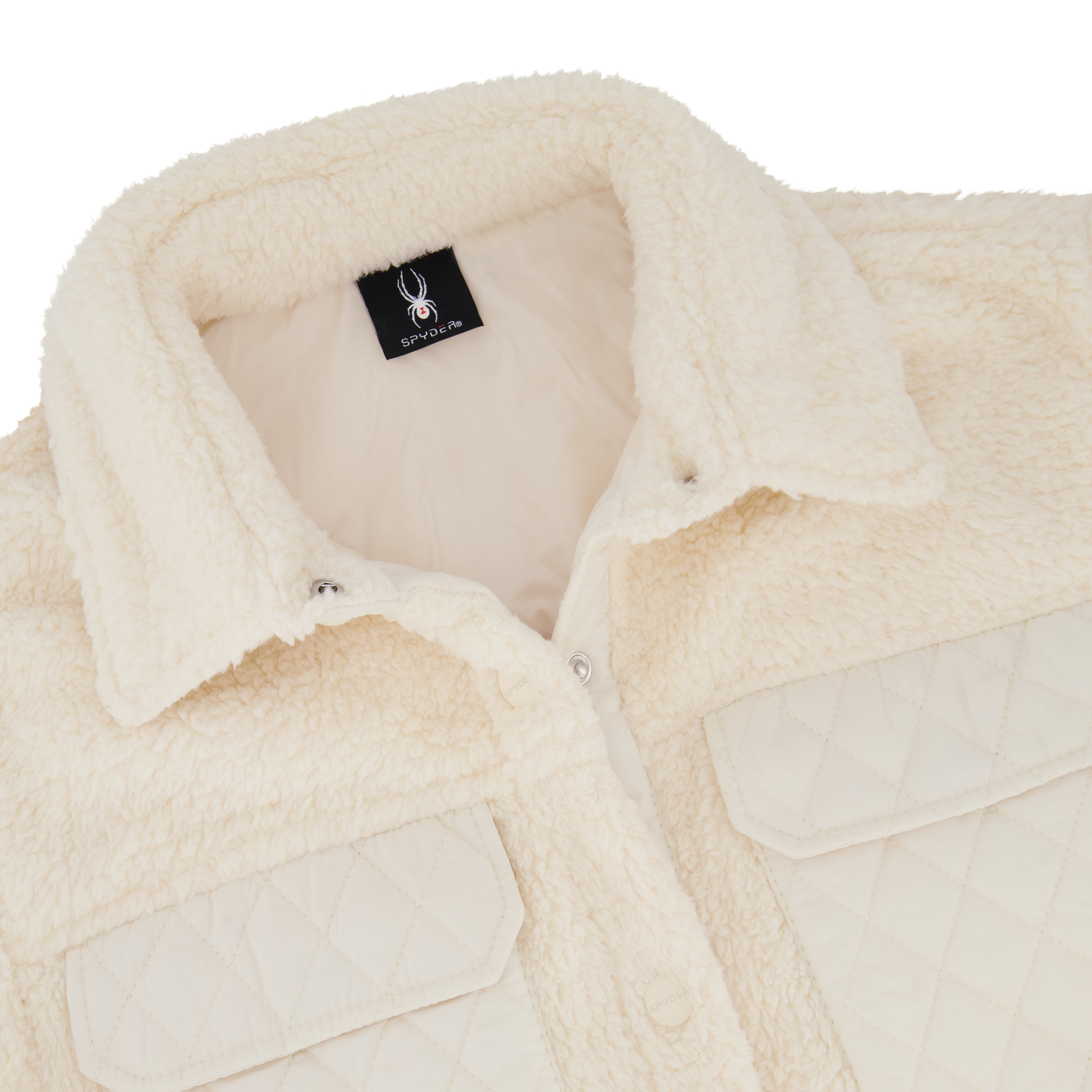 Women's Sherpa Shacket - Cream – Spyder