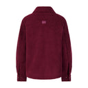 Womens Sherpa Shacket - Wine
