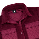Womens Sherpa Shacket - Wine