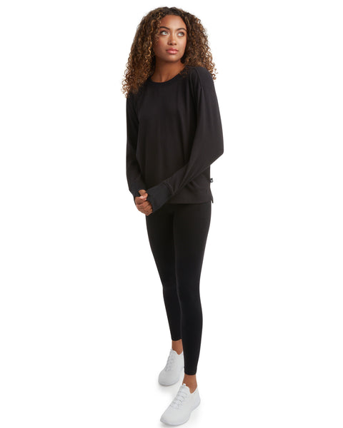 Womens Crew Hi-Low Long Sleeve - Black – Spyder