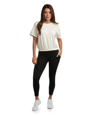 Womens Harmony Boxy Tee - Pearl