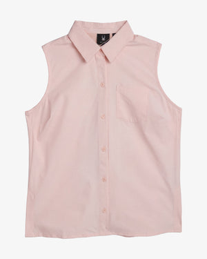 Women's Sleeveless Woven Top - Peach Blush
