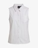 Women's Sleeveless Woven Top - White