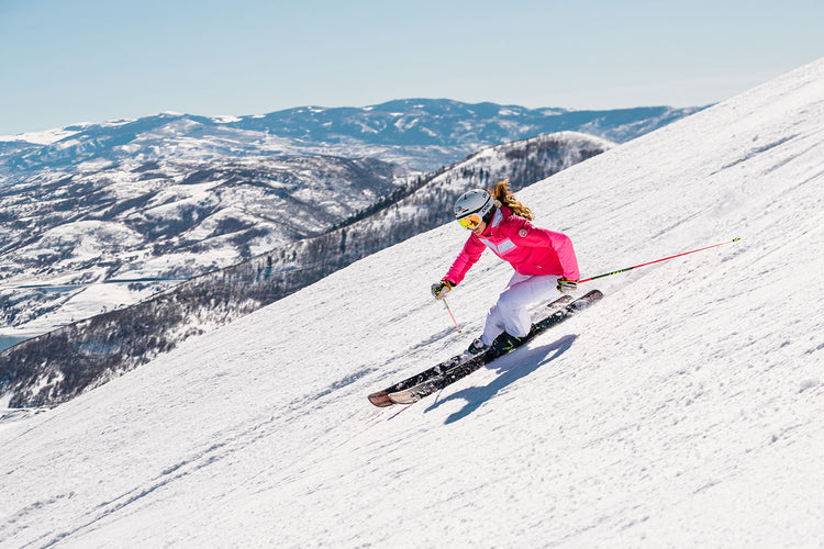 Alice Merryweather skiing