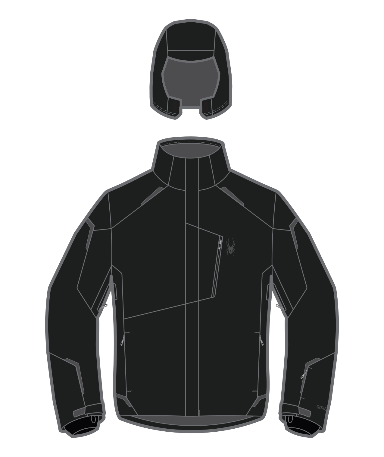 Mens Copper Black Spyder