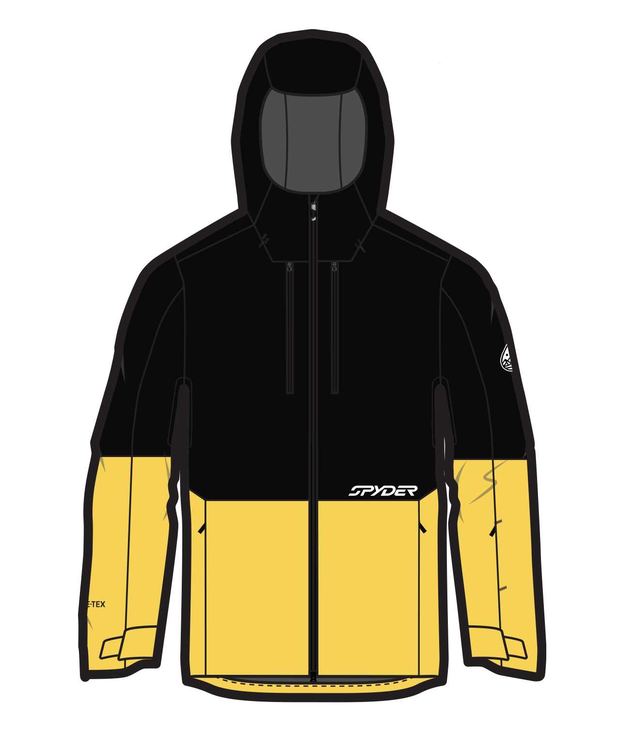 Yellow spyder cheap jacket