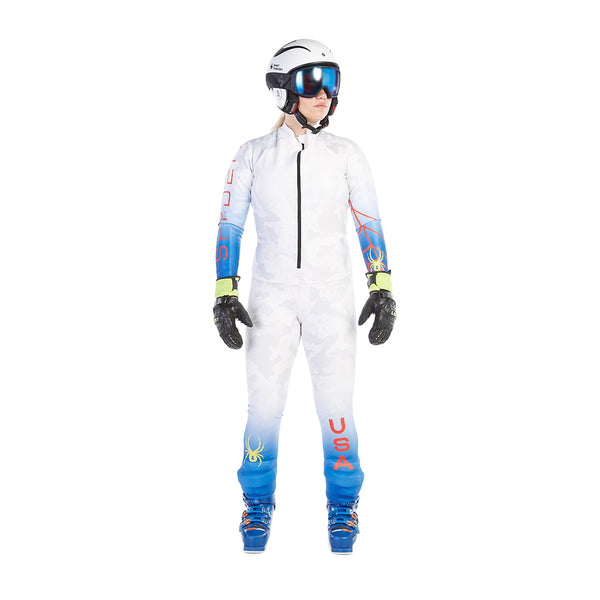 World Cup Ski Racing Suit - White Multi (White) - Womens | Spyder
