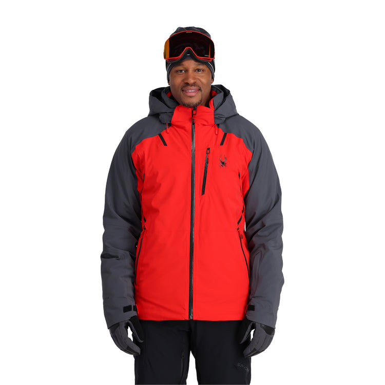 Vanqysh Insulated Ski Jacket - Volcano Ebony (Red) - Mens | Spyder