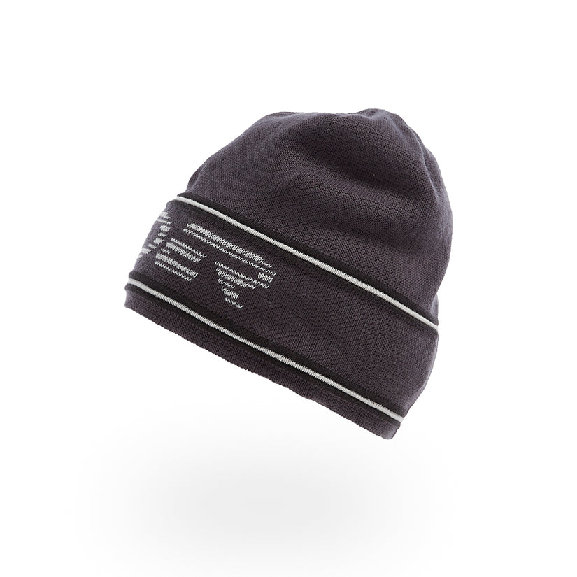 Mens Retro Logo Knit Hat - Ebony (2022)
