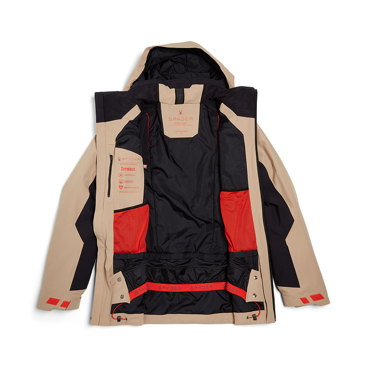 Avid Insulated Ski Jacket - Tannin Black (Beige) - Mens | Spyder