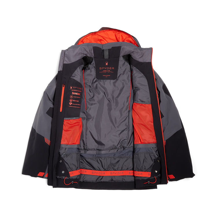Leader Insulated Ski Jacket - Black Volcano - Mens | Spyder