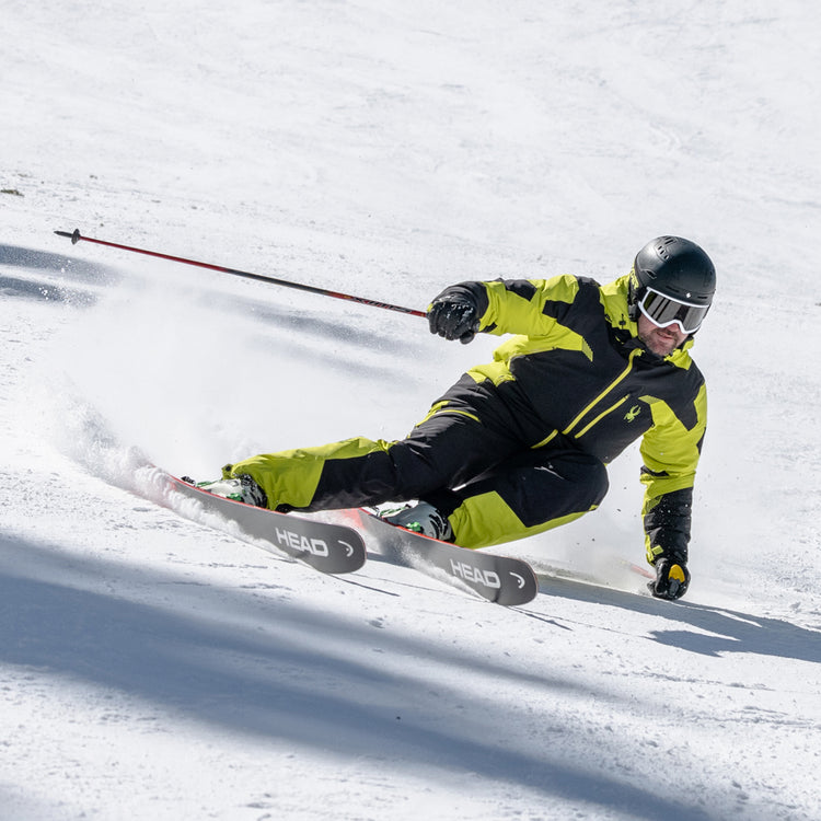Bedenk Foto Blauw Leader Insulated Ski Jacket - Black Citron (Green) - Mens | Spyder