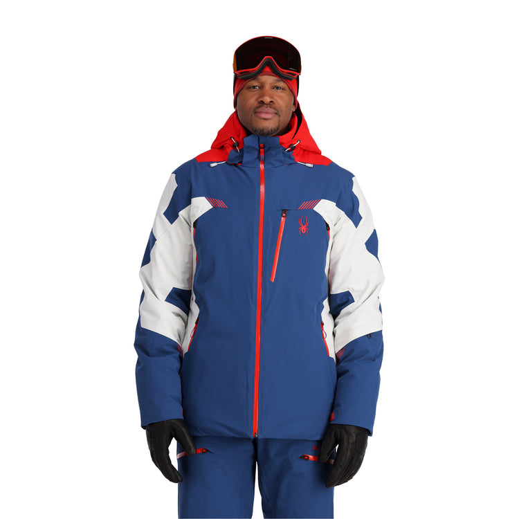 Leader Insulated Ski Jacket - Abyss Volcano (Blue) - Mens | Spyder