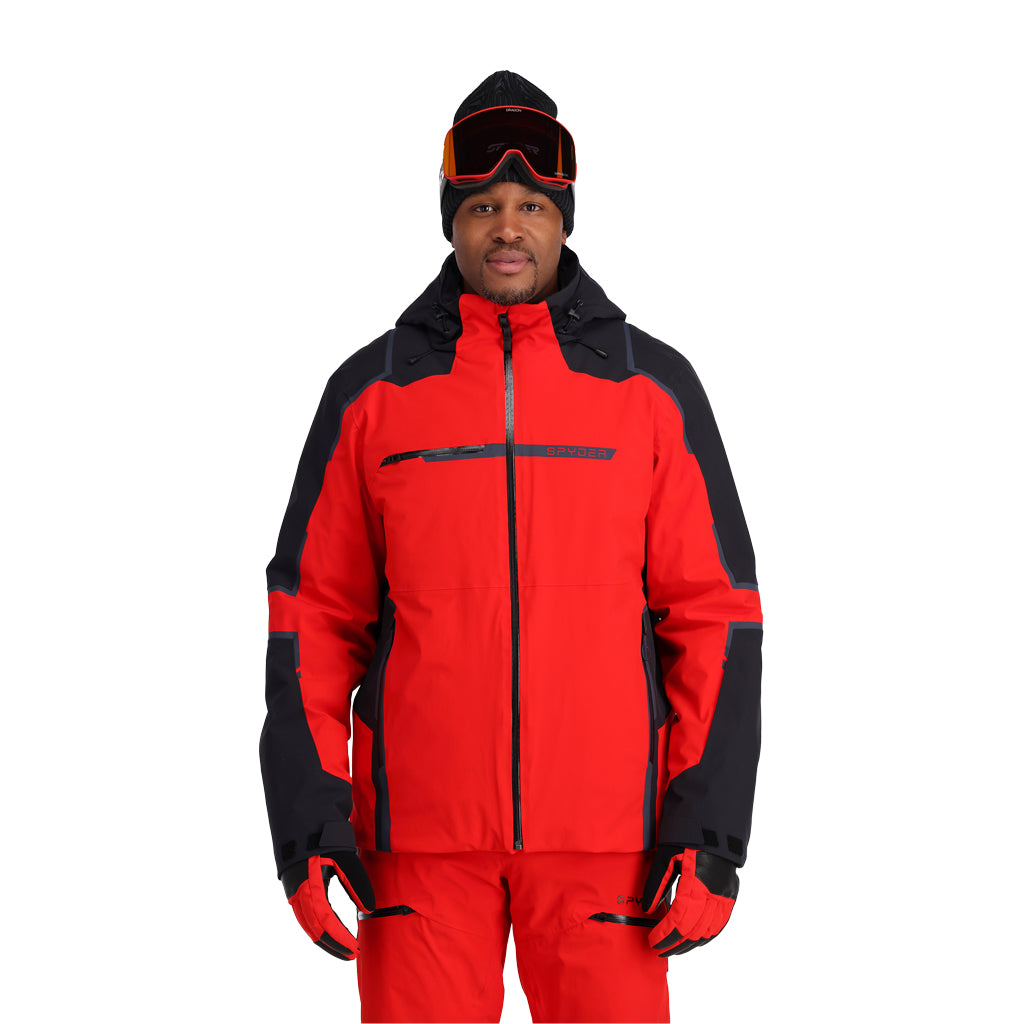 Titan Insulated Ski Jacket - Volcano Black (Red) - Mens