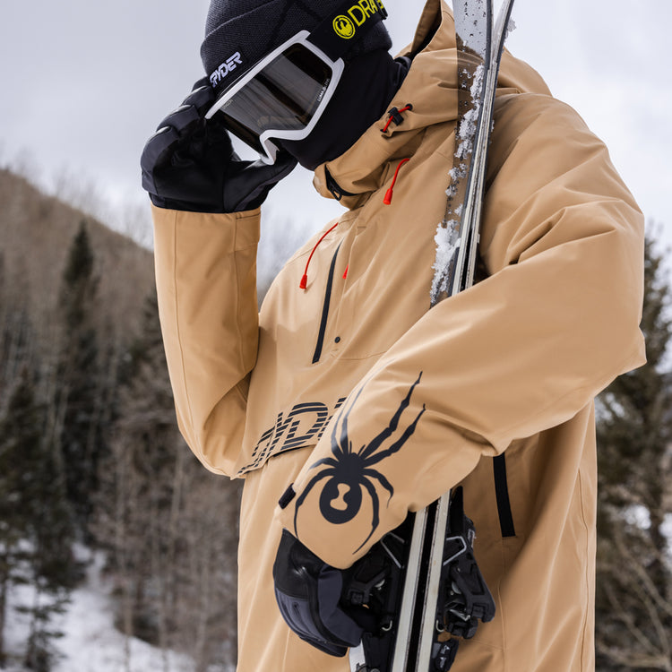 Signal Insulated Ski Anorak Jacket - Tannin (Beige) - Mens | Spyder