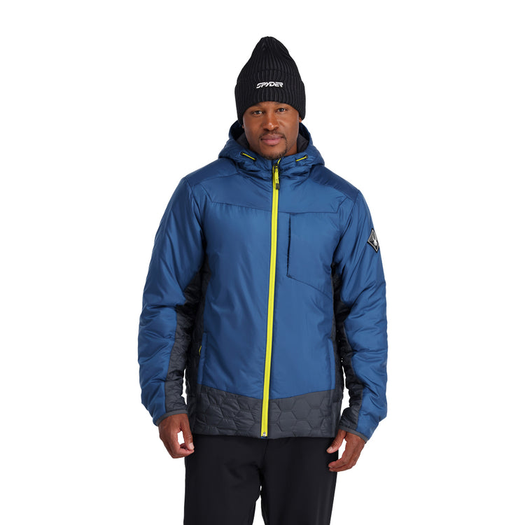 Leader Insulated Ski Jacket - Abyss Volcano (Blue) - Mens | Spyder