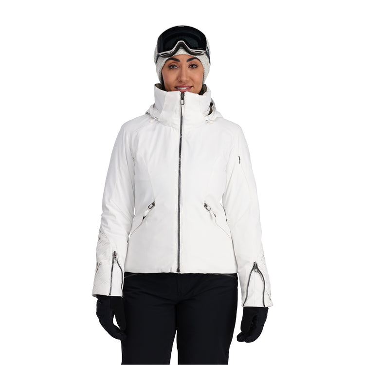 Pinnacle No Faux Fur Insulated Ski Jacket - White - Womens | Spyder