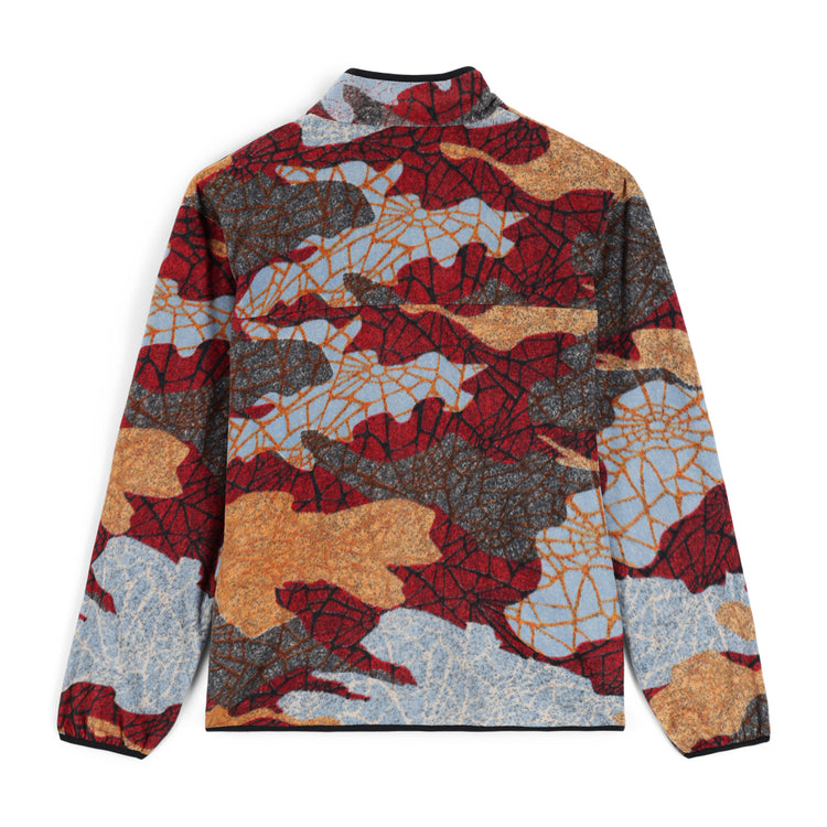 Mens Snap Lounge Pullover - Red Multi